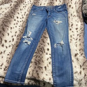 American eagle distressed patch Jeans